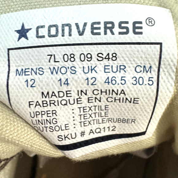 Converse Chuck Taylor All Star Mens Brown Low Top Classic Sneakers Size 12 - Picture 8 of 9